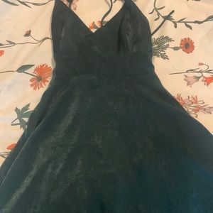 LUCY IN THE SKY green spaghetti strapped dress